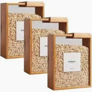 Bamboo Storage Jar Trio